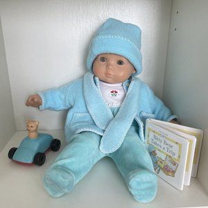 Bitty Baby American Girl Doll Blonde Blue Eyes With On The Go travel set